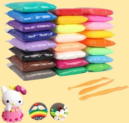 PARIVRIT Air Dry Clay Pack of 12 Colorful Children Soft Clay(Set Of 1) Art Clay