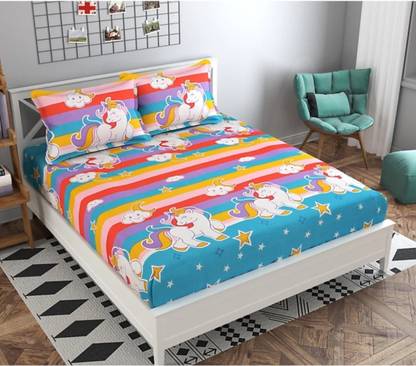 NTP 255 TC Cotton King Solid Flat Bedsheet