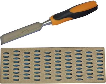 DUMDAAR 25mm Woodworking Wood Carving Hand Chisel with 1pc Sharping Stone Bevel Chisel Set