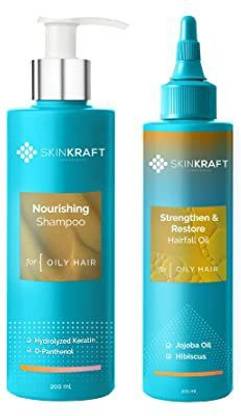 Skinkraft Customized hair Combo For Oily Hair (Shampoo 200 ml & Hair Oil 200 ml)