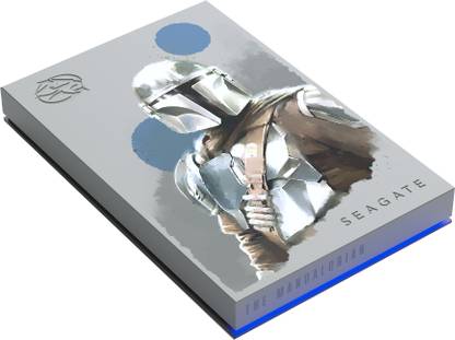 Seagate The Mandalorian Drive Special Edition FireCuda STKL2000405 2 TB External Hard Disk Drive (HDD) USB 3.2 Gen 1 Blue LED RGB Lighting with 3 Years Rescue Data Recovery Services