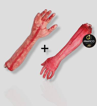 AMACO Halloween bloody fake cut hand for Halloween decorations props horror props Rubber hand Horror Gag Toy
