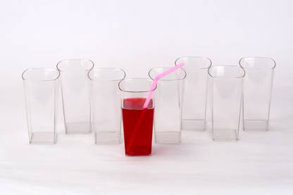Lion Lender (Pack of 8) 100% Unbreakable New Sparkle Glass Set For Water,Juice,Beer,Wine,Cold drinks Glass Set Water/Juice Glass