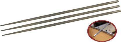 DUMDAAR 3Pc Set 4mm Round High Carbon Steel Sharpening Chainsaw Chain Files Sharpener Knife Sharpening Steel