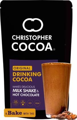 Christopher Cocoa Drinking Chocolate Cocoa Powder, Dark No Sugar, 1kg (Bake, Cake, Hot Chocolate, Drinking Shakes)