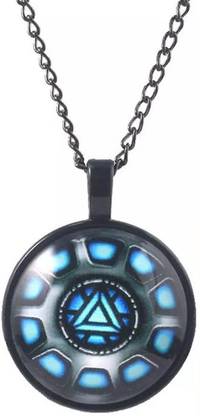RVM Jewels Iron Man Inspired Arc Reactor Black Pendant Necklace Fashion Jewellery Accessory Alloy