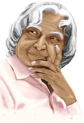 Poster Abdul Kalam Painting India Proud sla13 (Large Poster, 36x24 Inches, Plastic Paper, Multicolor) Fine Art Print