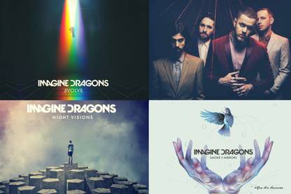 YAA - Imagine Dragons Collage Poster (18inchx12inch) Photographic Paper