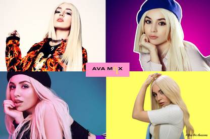 YAA - Ava Max Collage Poster (18inchx12inch) Photographic Paper