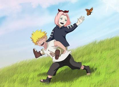 Naruto And Sakura Fine ON HI QUALITY LARGE PRINT 36X24 INCHES Photographic Paper