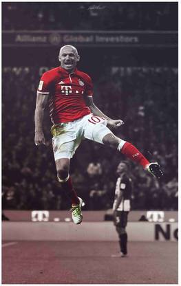 Arjen Robben Footballer Flex Poster For Room M6 Photographic Paper