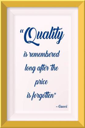 Poster Quote Quality sla1113 (Large Poster, 36x24 Inches, Plastic Paper, Multicolor) Fine Art Print