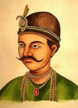 Poster India Vintage Painting Indian Freedom Fighter Tatya Tope Hand Painted sla519 (Large Poster, 36x24 Inches, Plastic Paper, Multicolor) Fine Art Print