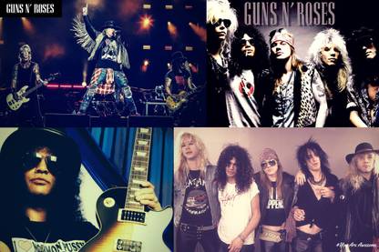 YAA - Guns N Roses Collage Poster (18inchx12inch) Photographic Paper