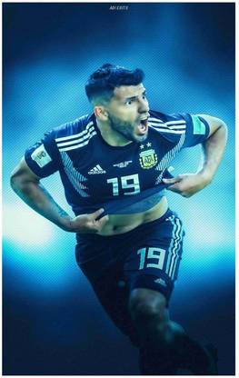Sergio Aguero Footballer Flex Poster For Room M8 Photographic Paper