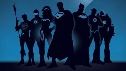 Poster Comics Justice League Aquaman Green Lantern Wonder Woman Superman Ba... sla25 (Wall Poster, 13x19 Inches, Matte Paper, Multicolor) Fine Art Print