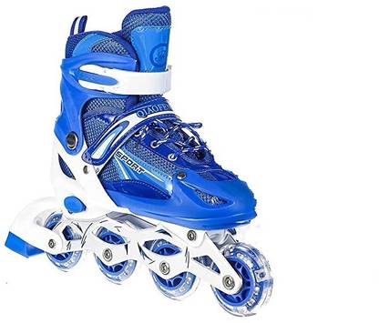AADCART Skating Shoes Inline Skates w/ Light Up Wheels LED Flashing Roller Skates In-line Skates - Size all for (boys and girls ) UK