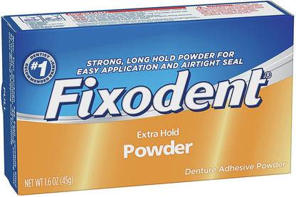 Fixodent Denture Adhesive Powder, Extra Hold - 1.6 Oz