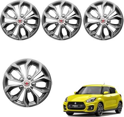 CuboDePlato Wc_visnSlvr_14In_New_Swift2018-2022 Wheel Cover For Maruti Swift VXI