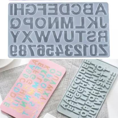Sillicone Alphabet mould set small and large for resin art
