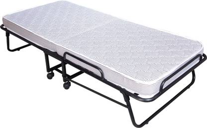 Kan Systems Folding Rollaway Bed, Extra Bed, Hotel Bed, Folding Bed, Metal Single Bed, 91.5 cm x 200.4 cm (3.0 ft x 6.57 ft)