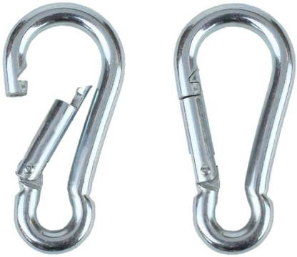 Caneuf Stainless Steel Spring Snap Hook Carabiner pack of 02 Locking Carabiner
