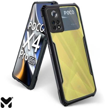 MOBIDEER Back Cover for Mi Xiaomi Poco X4 Pro 5G, Transparent Hybrid Hard PC Back TPU Bumper