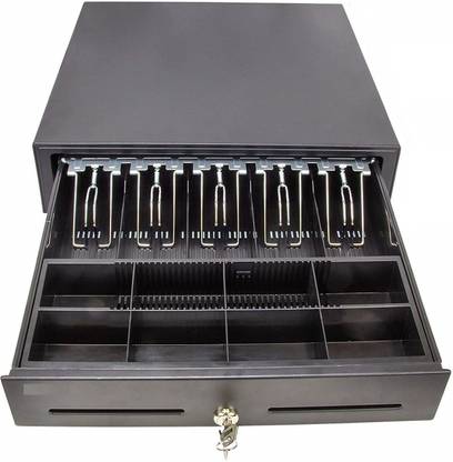 Security Store Cash Drawer/Cash Box with 5 Notes and 8Coin Slots- Heavy Body (405W* 420L* 100H) Cash Box