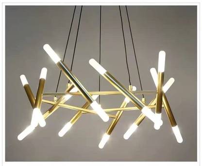 seven star decor Gold Tree Branch Ceiling Hanging 16 Lights Chandelier with Bulbs for Living Room Chandelier Ceiling Lamp