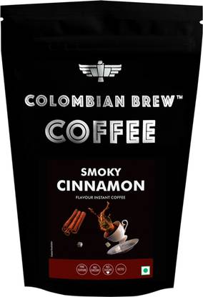 Colombian Brew Smoky Cinnamon Instant Coffee, No Sugar Vegan, 100g Instant Coffee