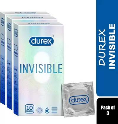 DUREX Invisible Ultra Thin (Pack of 3 ,30 Sheets) Condom