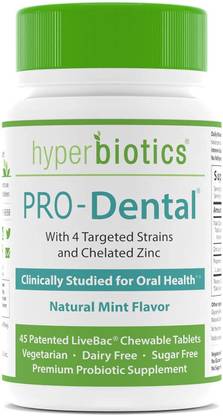 Hyperbiotics Pro-Dental Probiotics For Oral & Dental Health (Chewable) - 45 Day Supply Tablet