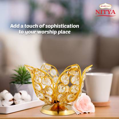 Shubhkart Nitya Bhramha Kamal Brass Table Diya