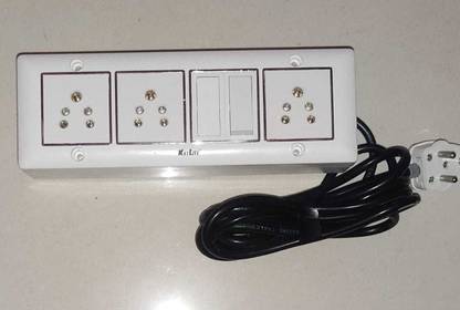 supriya combaind box 6A, 2 switch (cona), 3 socket (cona), 3 pin top (2 miter wair) Wall Plate