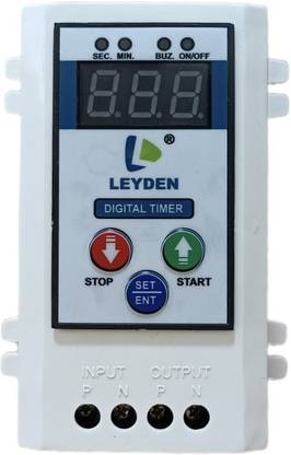 Leyden TM-CYC CSM 230V, 15A Digital Cyclic & Auto Stop (1 To 999 Minute/Second) Programmable Electronic Timer Switch