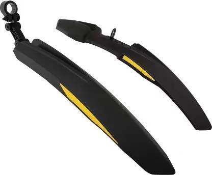 MyGodGift Bicycle Atom Mudguard with Reflective Tape,Clip-on (ORANGE ) Full Length Front & Rear Fender