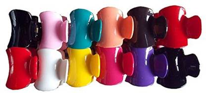 Trendy Club Set of 12 Cute Multi Color Hair Clutcher Hair Claw