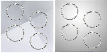 BM RETAIL 32mm Loose Leaf Binder Ring Key Rings Card Ring Stainless Steel (10 Pcs) Key Chain