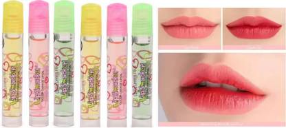 AMOSFIA 6 Color Random Roll-On Fruit Oil Lip Balm Lip Gloss Moisturizing