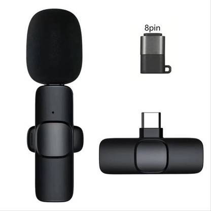 blue seed BBD Studios MIC K8 Wireless Plug and Play Type C Collar Mic Supported Android MICROPHONE