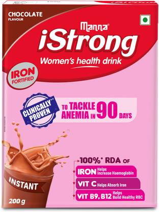Manna iStrong Women Nutrition Drink Chocolate|Clinically Proven Tackle Anemia 90 Days*