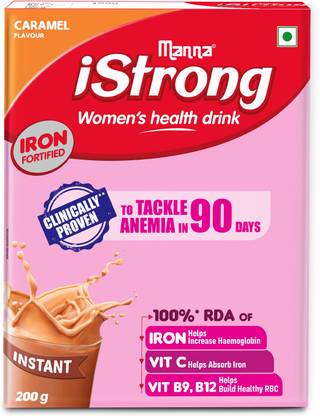 Manna Women Nutrition Drink Caramel|Clinically Proven Tackle Anemia in 90Days*