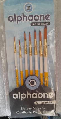 APLHAONE ROUND ARTIST BRUSH 7 pcs SET Size: No. 0,2,4,6,8,10,12