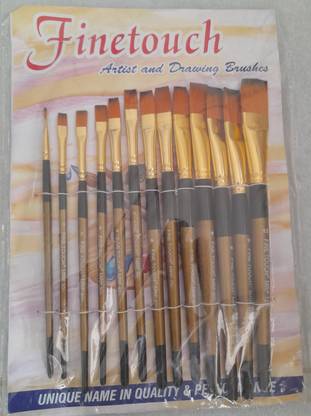 APLHAONE FLAT ARTIST BRUSH 13 PcS SET Size: 0,1,2,3,4,5,6,7,8,9,10,11,12,13