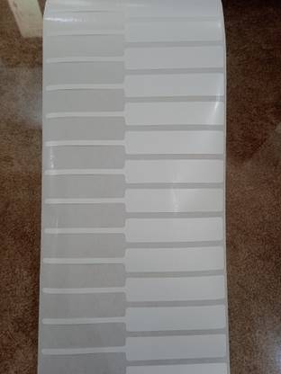 non tearable , 100X13 Jewellery Tag Rolls, Polyester Material Gloss Finish, Partial Gum Paper Label