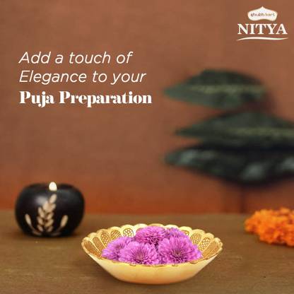 Shubhkart Nitya Prasadam Vastu Nakshi Plate Brass