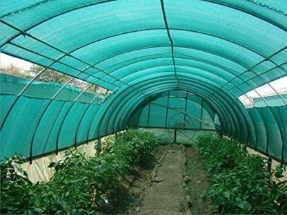 Iblay 10x55 ft Green Shade Net for Garden/Balcony with Niwar 75% sun rays blockage Portable Green House