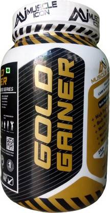 MUSCLE ICON Gold Gainer, Build Muscles & Strength(2.2lbs, Chocolate), 100% Satisfactory Weight Gainers/Mass Gainers
