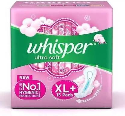 Whisper Ultra Soft XL Plus Sanitary Pads - 15 Count Sanitary Pad