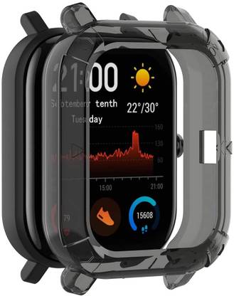 VOLMERE Front and Back Screen Guard for Amazfit GTS Protective Case, TPU Soft Flexible Silicone Shock Proof and Scratch Resistant Protector Cover Case Compatible with Amazfit GTS Bands Smartwatch